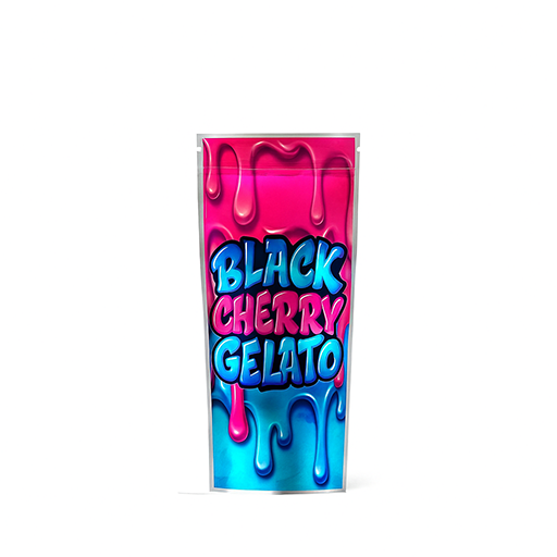 Black Cherry Gelato Mylar Vape Bag 46mm (W) x 128mm (H)